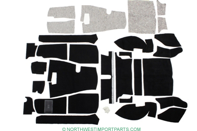 MGB Deluxe Carpet set, Black GT 68-74