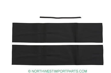 MGB Top rail cover kit 70-76 Black