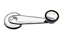 Midget Window winder, Chrome 68-79