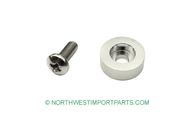 Midget Winder screw and washer, Chrome 68-79