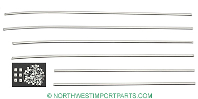 MGB Body side moulding set with hardware