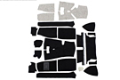 MGB Deluxe Carpet set, Black 62-67