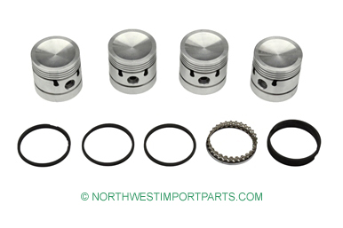 MGB Piston set with rings 62-64 .040